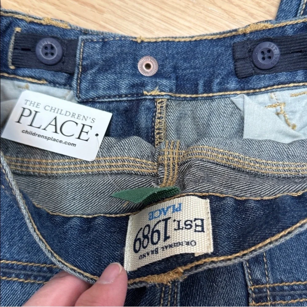 The Children’s Place Boys Size 7 Utility Straight Leg Jeans Adjustable Waist NWT